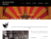 Tablet Screenshot of blackhenmusic.com